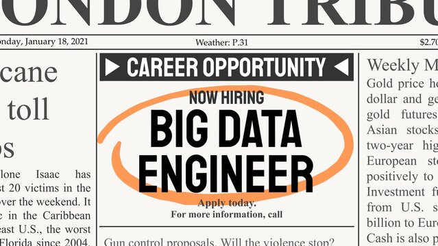 Big data engineer job offer