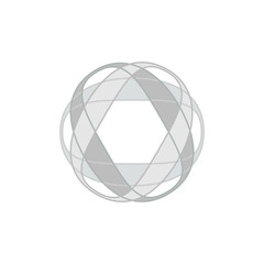 abstract sphere hexagon ball logo