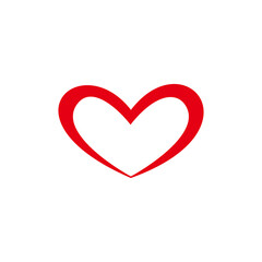 Love Red Logo Symbol Design Vector