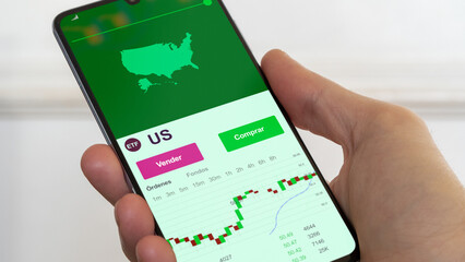 Fondo etf USA norteamericano negociado en bolsa americana, datos del mercado de valores fundo American US. Análisis de negocios de ETF usa America. Blue chips estadounidense. Texto en español. 