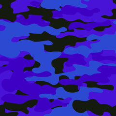 Camouflage texture seamless pattern. Abstract modern military camo background for fabric and fashion textile print. Vector illustration.