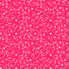 Hand drawn background with doodles seamless pattern.