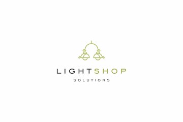 Template logo design for lighting product shop or store