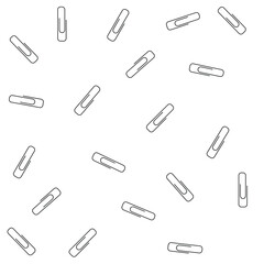 Seamless vector pattern. Paper clips 