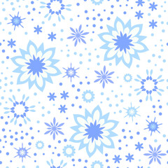 Seamless vector abstract pattern in blue colors