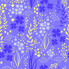 Seamless vector pattern with plants.