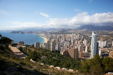 Benidorm panoramic view from the coast