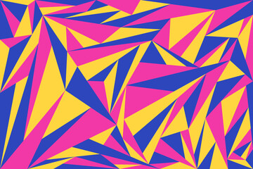 Simple background with abstract colorful triangle pattern. Abstract geometric interior wallpaper