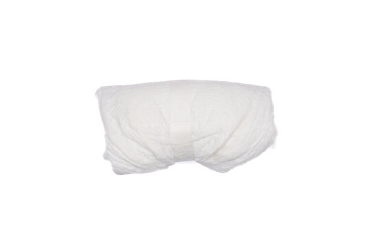 Used diaper isolated on a white background