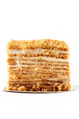 
delicious piece of cake napoleon close-up