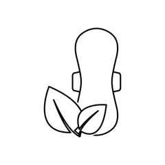 paper Woman eco pad icon.  feminine sanitary pad  icon 