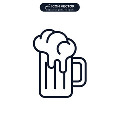 beer icon symbol template for graphic and web design collection logo vector illustration