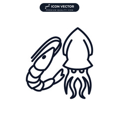 seafood icon symbol template for graphic and web design collection logo vector illustration