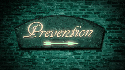 Fototapeta premium Street Sign to Prevention