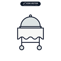 catering. Buffet self service restaurant icon symbol template for graphic and web design collection logo vector illustration