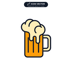 beer icon symbol template for graphic and web design collection logo vector illustration