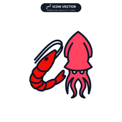 seafood icon symbol template for graphic and web design collection logo vector illustration