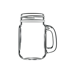 Mason Jar, Jar Icon, Glass Jar, Pickling Jar, Food Conservation, Food Conserving, Mason Jar Vector, Vector Illustration Background - obrazy, fototapety, plakaty