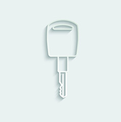 car key - vector icon sign