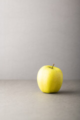 Apple on a grey background