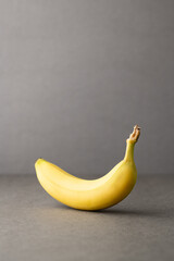 Fresh banana on color background