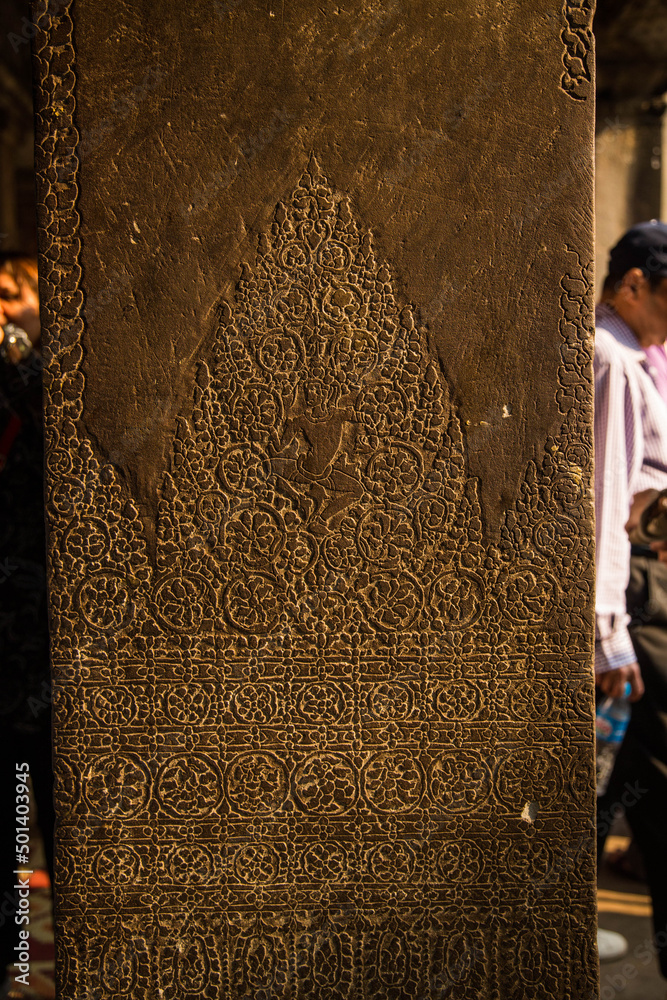 Wall mural closeup of a beautiful old temple