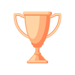Bronze cup. Vector illustration for web design or mobile app. Isolated icon on white background