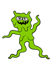 Lustig Schleimmonster winkt 