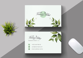 Botanical Business Card Design