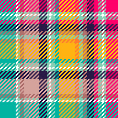 Madras, colorful checkered seamless pattern - 501406504