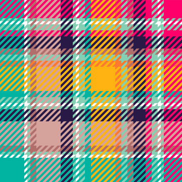Madras, colorful checkered seamless pattern