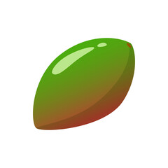 Mango fruit. Summer fruits for healthy lifestyle. Cartoon style vector illustration.