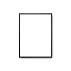 Empty black frame for picture or art photo. Vector