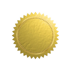 Golden stamp isolated on white background. Vector