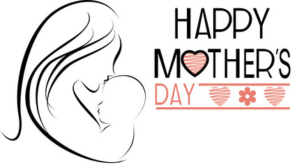 happy mothers day card illustration in vector format