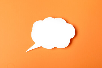 Speech bubble on color background text palce- Image