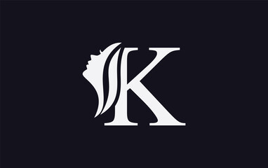 Beauty spa and hair logo, art and symbol design with the letter and alphabet