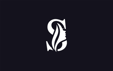 Obraz premium Beauty spa and hair logo, art and symbol design with the letter and alphabet