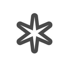 Star vector icon. Simple pictogram.