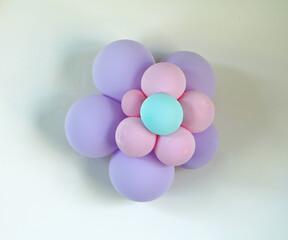 festive composition of colored balloons