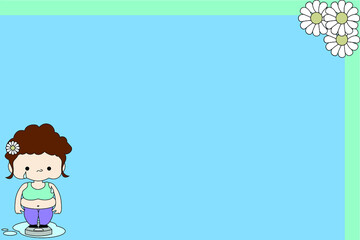 Weight Loss Health Vector Border with Copy Space