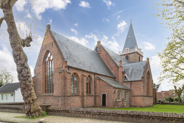 Fototapeta na wymiar Saint Nicholas Church in the picturesque small village of Vreeland. in the Netherlands.
