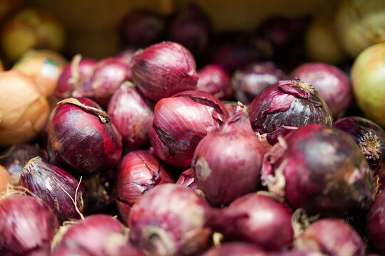 Red Onions at the Market