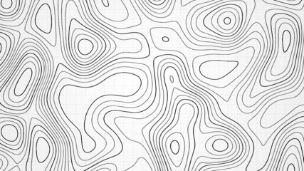 Vector halftone background. Map design. Ornament chaotic circles on water, lines, wave. Geolocation. Monochrome scale grid. Itinerary. Rock garden. Smoke rings. Poster travel, business, social network