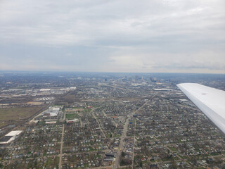 Fototapeta na wymiar Columbus, Ohio seen from a plane