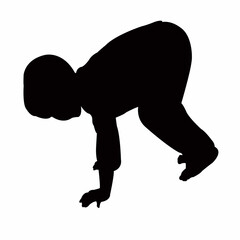 a child body silhouette vector