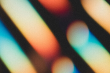 abstract retro lights with grain, blurry background