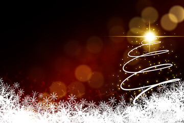 Christmas background with Christmas tree illustration