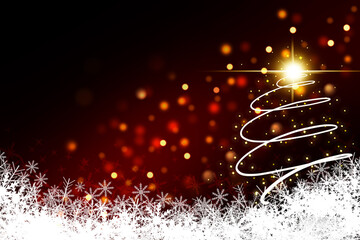 Christmas background with Christmas tree illustration - 501422520