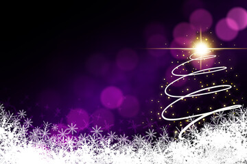 Christmas background with Christmas tree illustration - 501422560